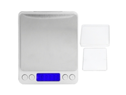 Báscula de cocina digital pequeña de acero inoxidable con pantalla LCD para cocina