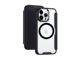 Capa De Couro Para Celular Fliphone Com Compartimento Antifurto Para Cartão.preto armadura Magnética - Iphone 13 Pro-6.1
