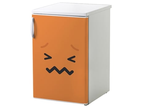 Adhesivos de Refrigerador y Lavaplatos PLAGE Decoración de Emoción de Sonrisa de Naranja Sonriente 75 cm X 49 cm