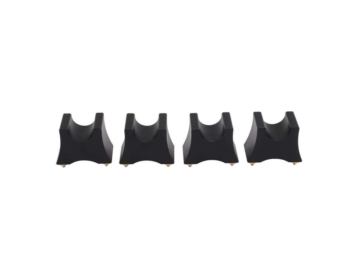 Suporte De Pino Para Cabo Hifi Amortecedor De Impactos Ajustável Liga De Alumínio 4pcs Preto