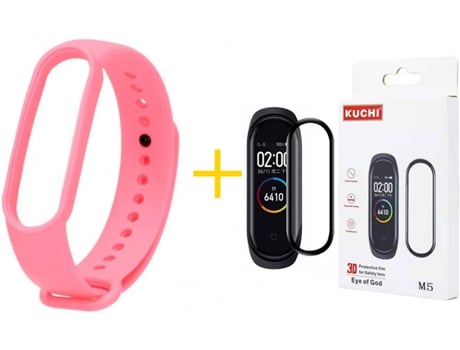 Correa + Protector Mi Band 6 KUCHI Silicona (Rosa)