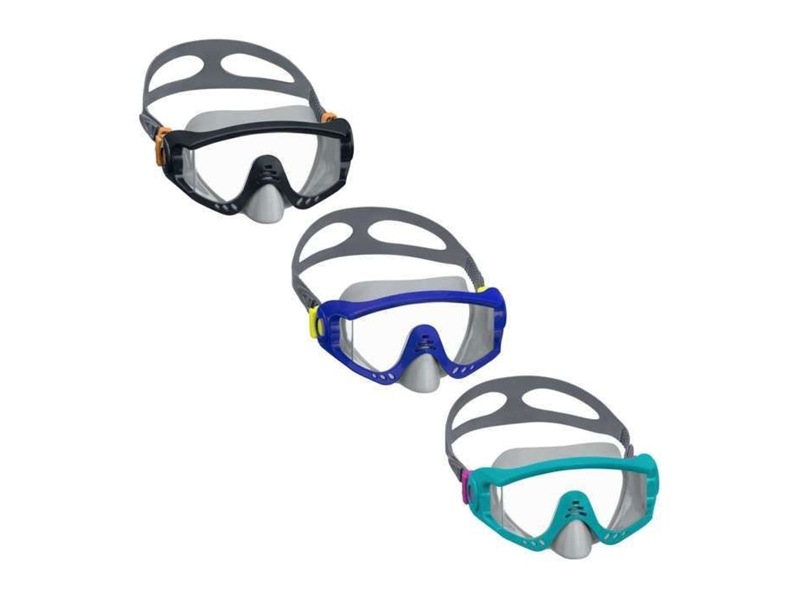 Máscara De Buceo Bestway Spark Wave - Talla M/l - Lente De Policarbonato - Protección Uv