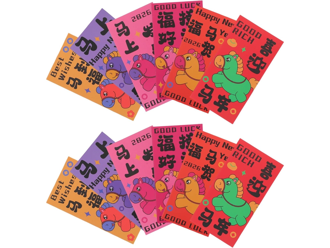 Juego De 60 Sobres Rojos Para El Año Nuevo Chino. Sobres Chinos "mi Año Para Las Fiestas".