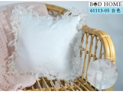 Almofada De Peñas Enrolada Blanca 45*45cm BOD HOME