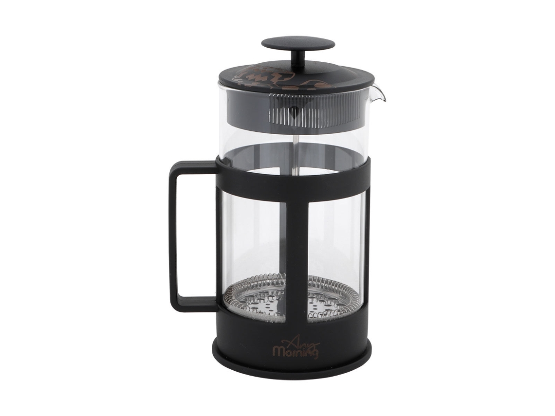 Cafetera Espresso French Press Any Morning, 350ml, en acero inoxidable y cristal de fácil limpieza.