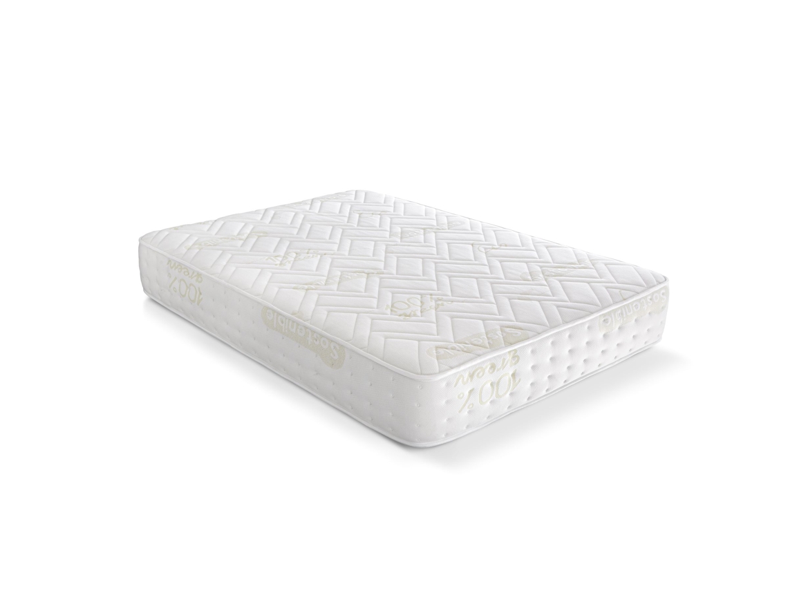 Colchón Sleep One Organic Altura Núcleo Bioform Alta Densidad Tejido Strech HÄUSBED Blanco (90x190)