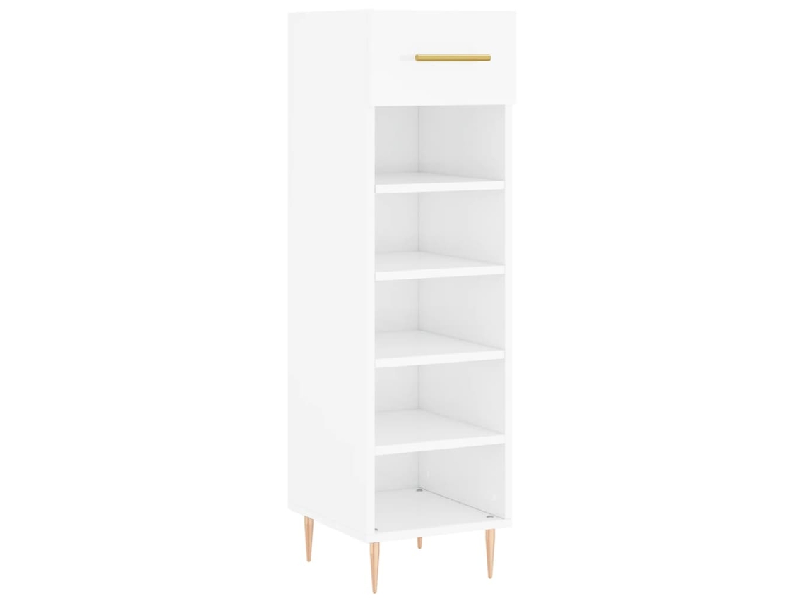 Maison Exclusive - Mueble Zapatero Madera Contrachapada Blanco Brillo 30x35x105 Cm