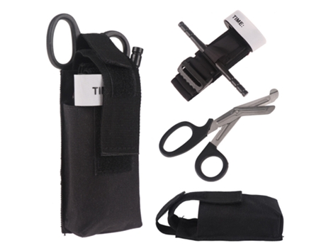 Estuche de Tres Artículos para Realizar Torniquetes Médicos INF (Negro)