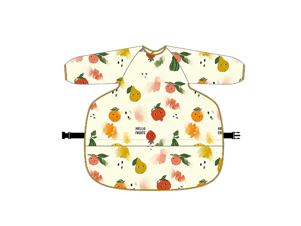 Baberos ajustables de longitud completa para bebés con mangas, diseños artísticos y patrones adorables para niños pequeños.