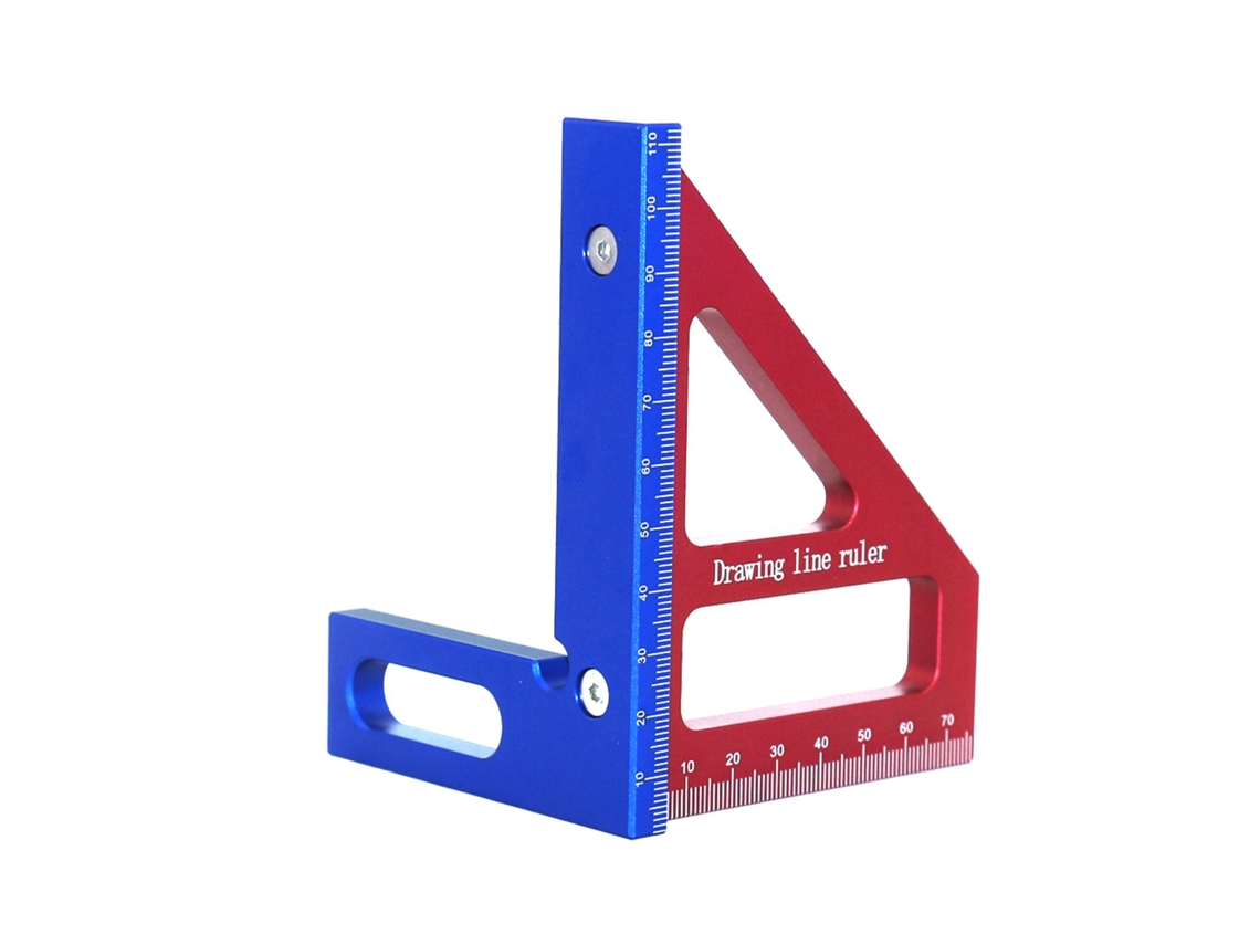 Regla Triangular De 45/90º, Lápiz De Marcado De Aluminio, Herramienta De Medición, Carpintería, Ingeniería.