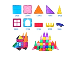Juguete De Bloques Magnéticos Educativo Colorido Para Niños Construcción De Bloques Magnéticos (multicolor)