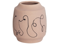 Jarra De Flores Skate Grés 20 Cm Cor De Areia