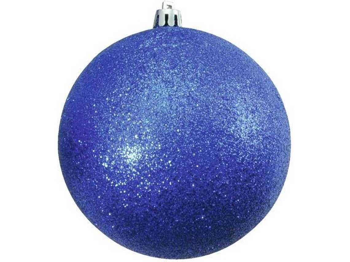 Bola de Navidad EUROPALMS Glitter (Azul - 10 cm)