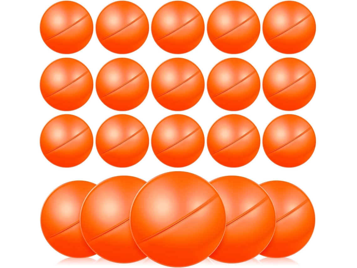 25 Bolas De Lotería Huecas De Plástico Naranja, 4 Cm, Surtido Colorido, Reutilizables.