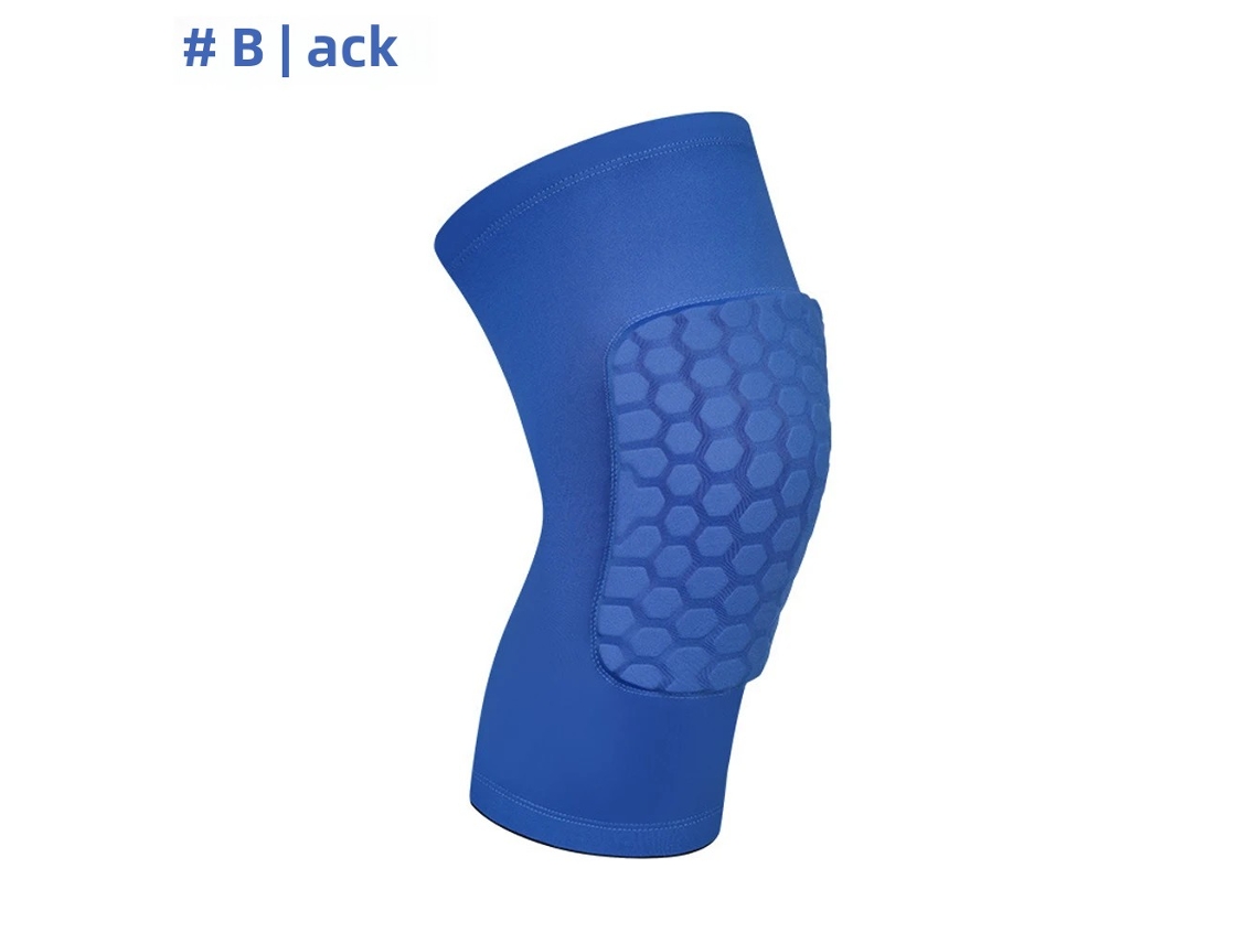 Rodillera corta con diseño de panal, rodillera de baloncesto Mdug (pieza M1 azul)