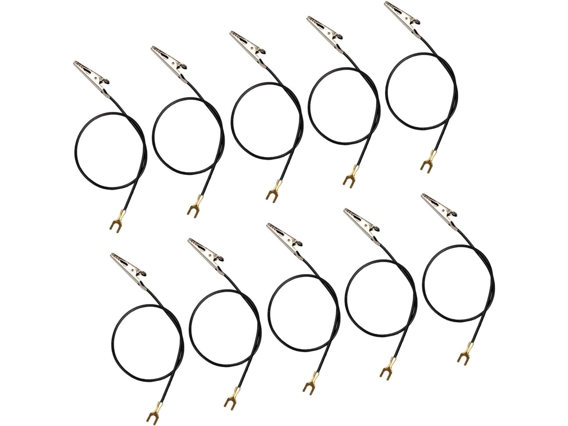 Paquete De 10 Cables Metálicos Para Pruebas De Corriente, Enseñanza, Física Y