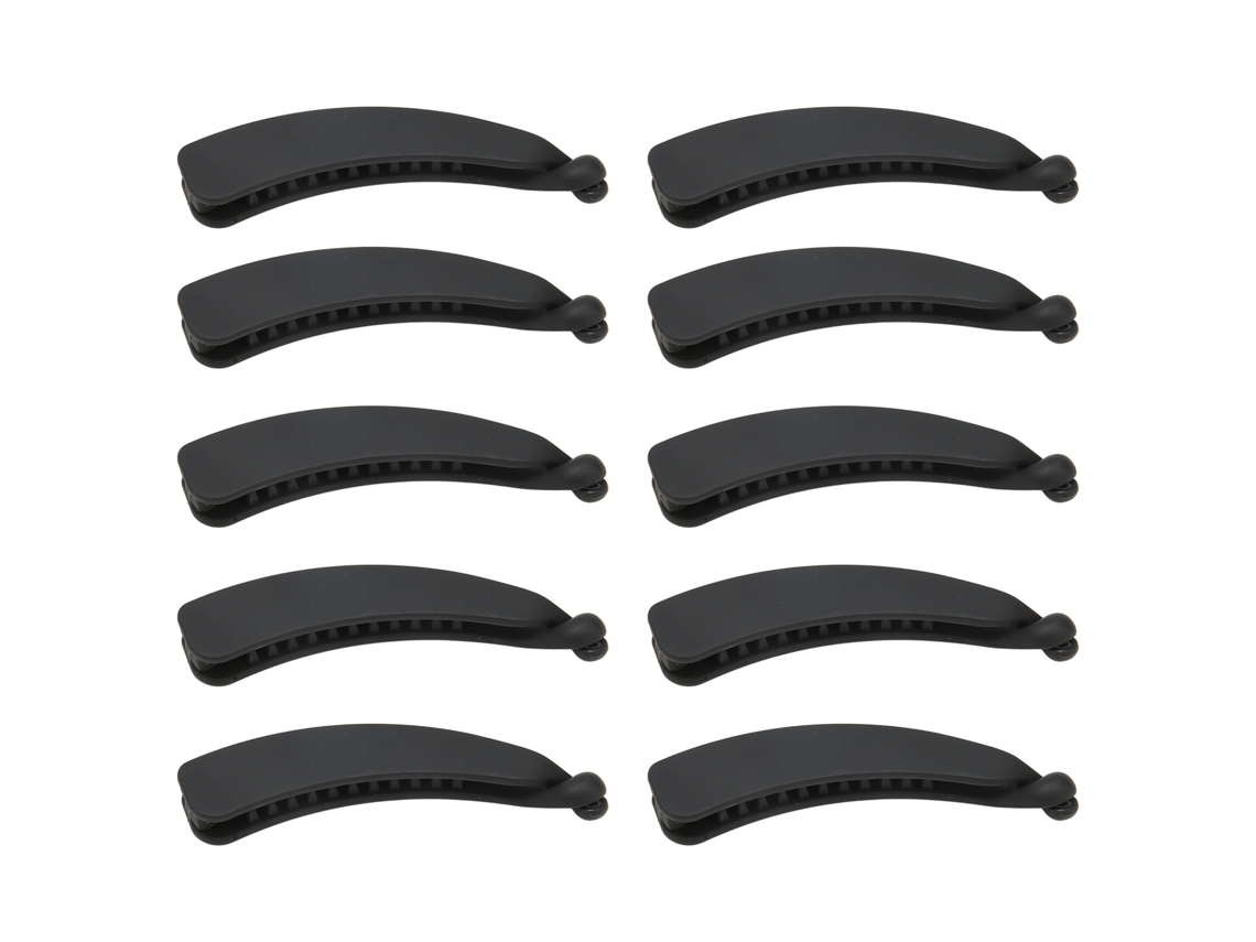 10 Pinzas Para El Cabello Negras Con Forma De Plátano: Accesorios Para El Cabello Seguros, Elegantes Y Flexibles.