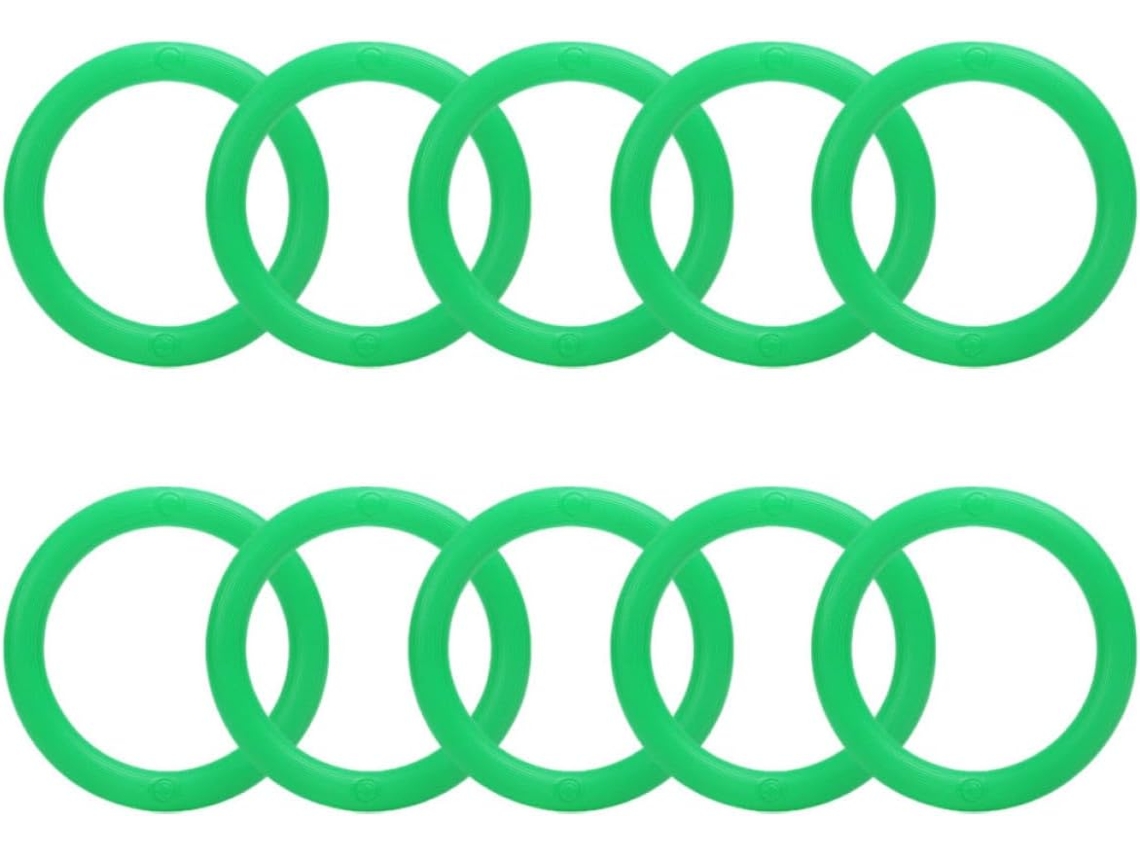 10 Soportes Verdes De Abs Para Aros De Fruta, Para Presentación Y Fijación (no Estándar)