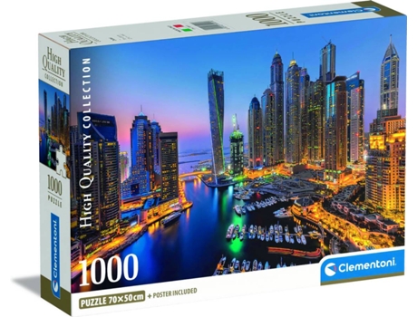 Puzzle 2D CLEMENTONI Compact Dubai (1000 Piezas - 14 Años)