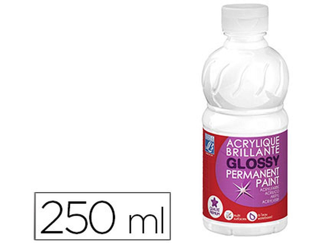 L&B Pintura Acrílica Blanco Brillo Botella 250 Ml