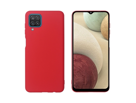 Funda para Samsung Galaxy A12 MYWAY Piel Sintética Textura Suave Rojo