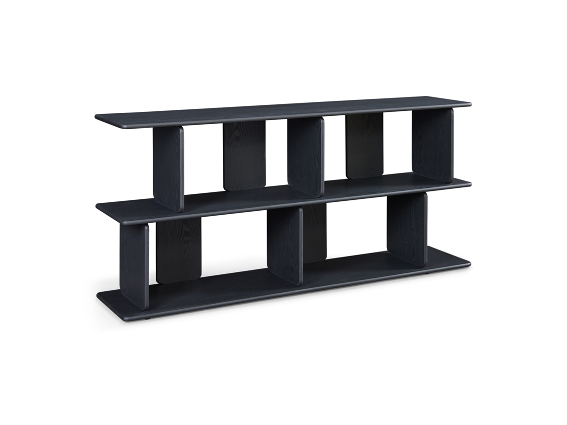 Librería Gäljami 4 Compartimentos Abiertos 160x35x74cm - Negro [EN.CASA]