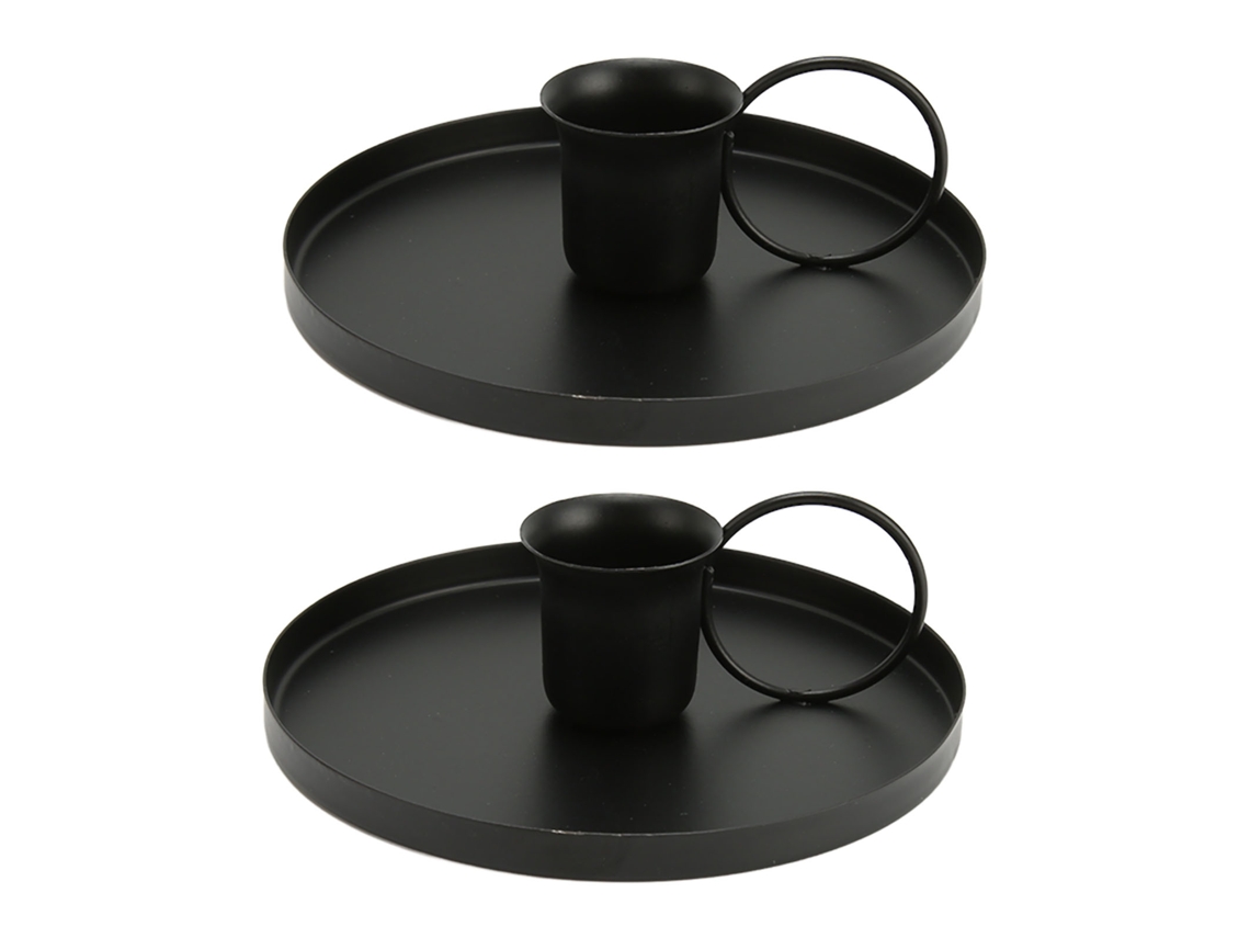 2 Piezas Portavelas De Hierro Retro Para Velas Aromáticas, Soporte De Mesa Simple Y Elegante Para Meditación