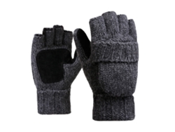 Rebe-guantes Sin Dedos Tejidos Calientes Para Invierno Guantes Convertibles Con Tapa Abrible