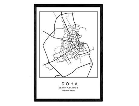 Lámina NACNIC Mapa Doha (A3)