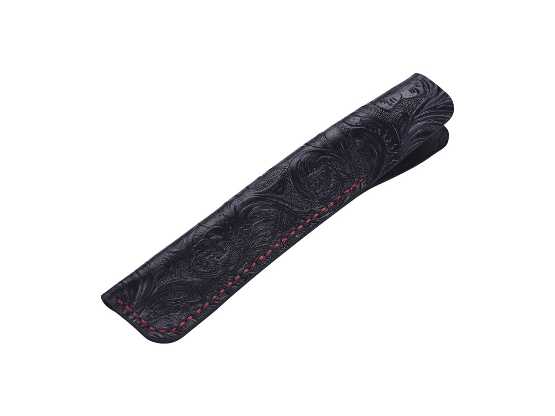 Estuche de cuero hecho a mano para bolígrafo, funda estilográfica, bolso Vintage para bolígrafo de un solo bolígrafo, 6,3x1,2 pulgadas #6