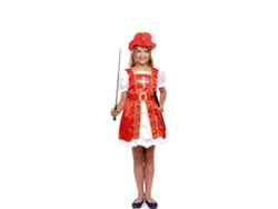 Disfraz de Niña PARTILANDIA mosquetero rojo vestido (Tam.: 10-12 anos)