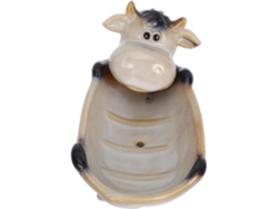 Jabonera De Cerámica De Doble Capa Con Drenaje, Soporte Decorativo Para Jabón Con Diseño De Buey,