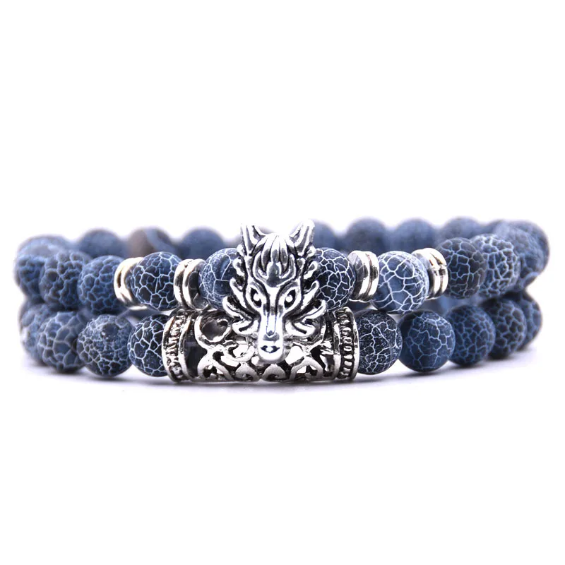 Conjunto De Pulsera Elástica Con Cabeza De Dragón Animal