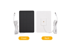 Panel solar de 4 W y 5 V para cámara de seguridad con cable de 3 m, color blanco y negro