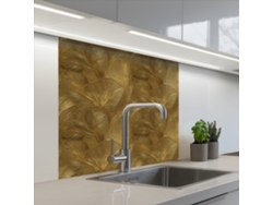 Salpicaderos De Cocina Ecológico - Líneas - Oro 80x80 Cm
