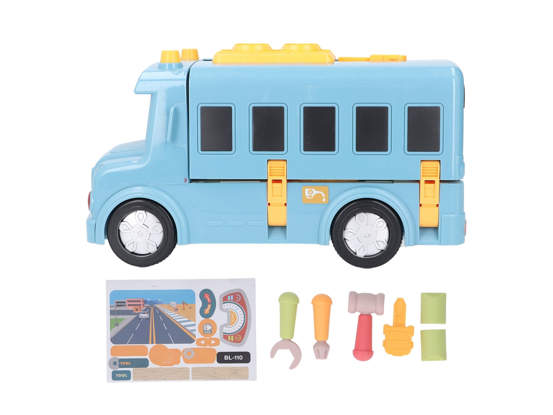 Autobús Escolar Transformable Multifuncional Con Volante Y Simulación Para Niños.