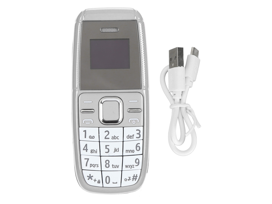 Mini Teléfono Móvil, Tamaño Reducido, Doble Sim 2g Gsm, Baja Radiación, Reproductor De Música, Bluetooth, Gris.