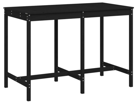 Mesa De Jardín VIDAXL Negro Madera (159.5x82.5x110 cm)