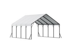 Garaje exterior Succebuy de 5,8 x 6 x 12 pies con estructura de acero resistente para camión
