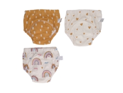 3 unidades de calzoncillos de entrenamiento reutilizables para bebés, 6 cubiertas de algodón absorbentes y transpirables.