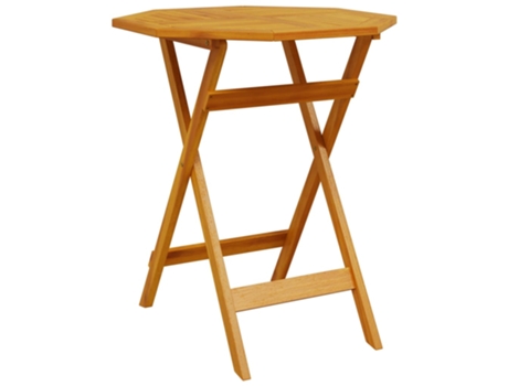 Mesa de jardín plegable madera maciza de acacia VIDAXL (Ø70x75 cm)