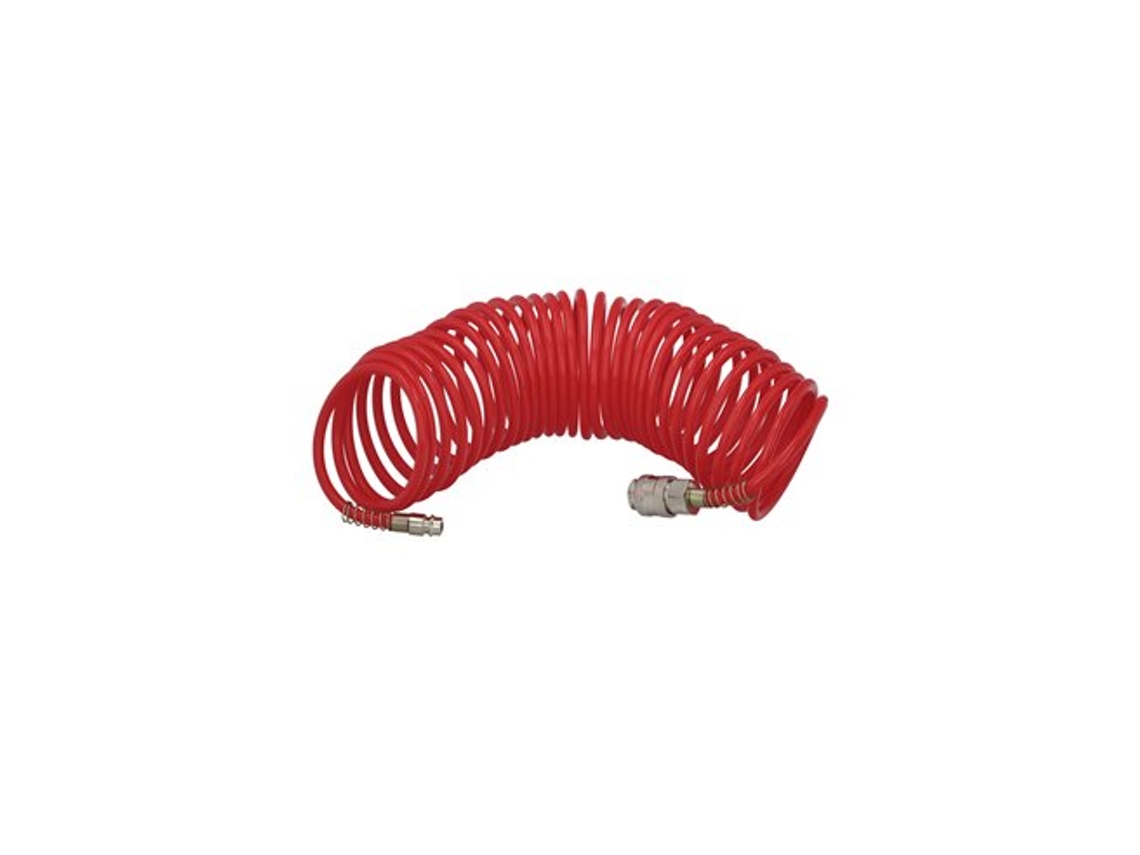 Manguera Espiral Aire Comprimido 7,5 Metros Adaptador Rápido