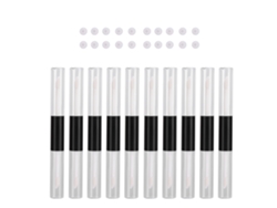 10 Tubos De Brillo Labial De 5 Ml Con Doble Punta Para Manualidades.