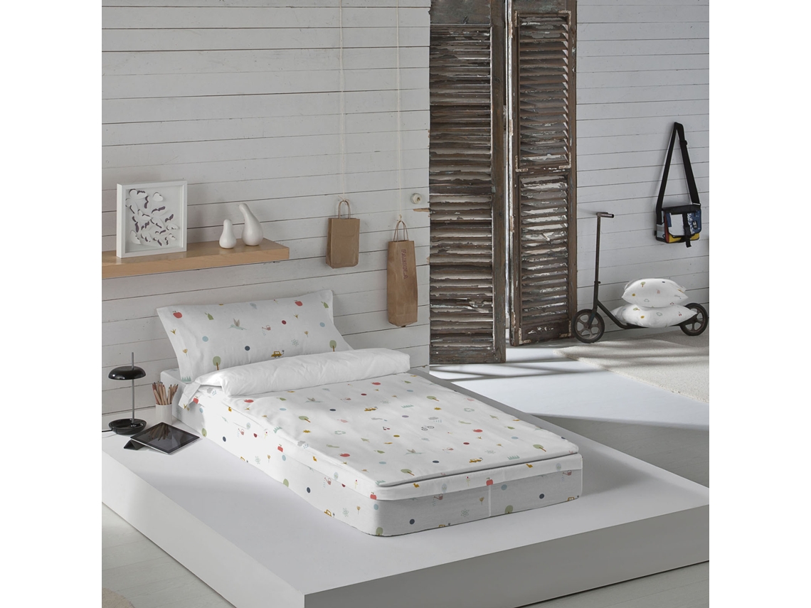 Saco Nórdico Sin Relleno Estampado Infantil Cama 105 Algodón Extra suave Fabricado en España SAVE THE EARTHHACIENDO EL INDIO