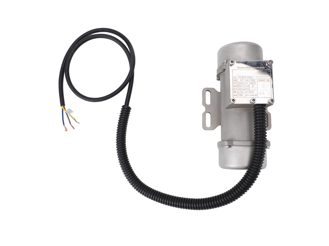 Motor vibrador de hormigón de acero inoxidable 220 V 3000 R/min IP65 Motor vibrador asíncrono monofásico para mesa vibratoria de arena 70 W 73 kg 0,