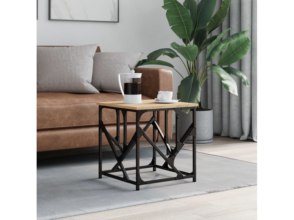 Mesa De Centro | Mesa De Café | Mesa De Salón Madera De Ingeniería Roble Sonoma 45x45x47,5 Cm