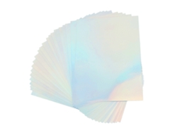 22 hojas de papel adhesivo holográfico imprimible tamaño A4, resistente al agua, para impresoras de inyección de tinta.