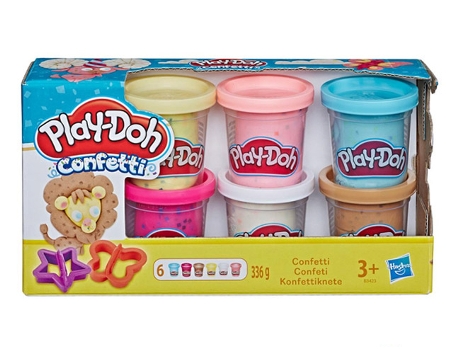 Plastilina HASBRO Play-Doh Pack 6 Colores + Confettis