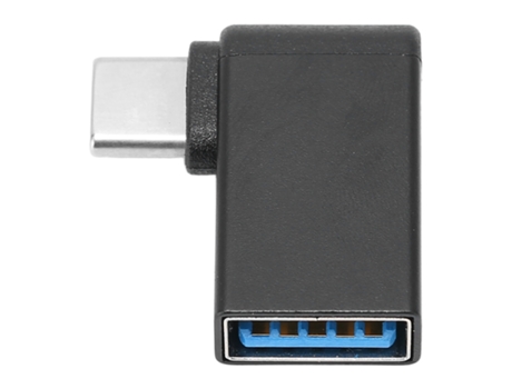 Adaptador hembra tipo C a USB3.0 externo OTG tipo C convertidor de 90 grados a USB3.0 hembra negro ZMDECQNA