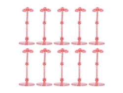 Base De Soporte Para Muñecas De 15 Cm, 10 Piezas, Plástico Translúcido, Rosa